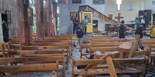 20 قتيلا و52 مصاباً  بإطلاق نار وتفجير في كنيسة بدمشق