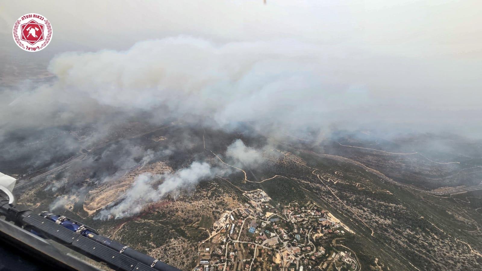حرائق هائلة  في جبال القدس   وإخلاء مستوطنات