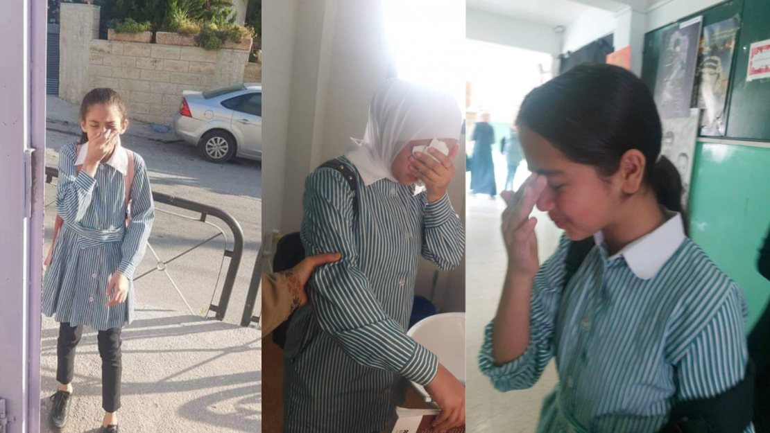 إصابات بالاختناق خلال اعتداء  الاحتلال على طلبة مدارس الخضر