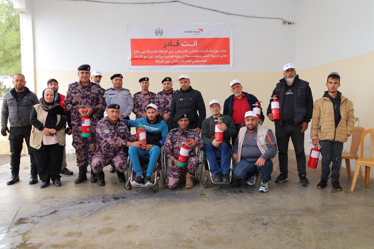 الدفاع المدني في نابلس يطلق برنامج انت قادر 