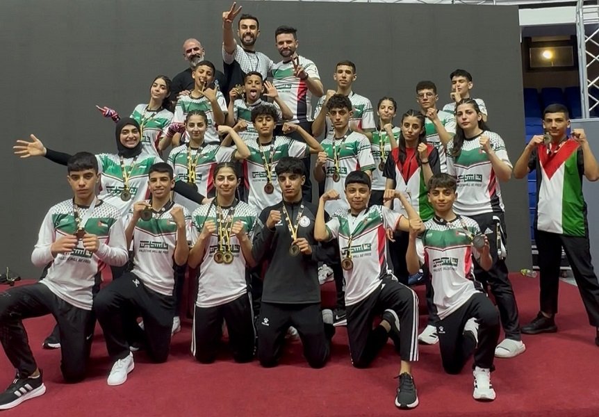 فلسطين تحتل وصافة كأس أفريقيا في لعبة المواي تاي بـ20 ميدالية ملونة