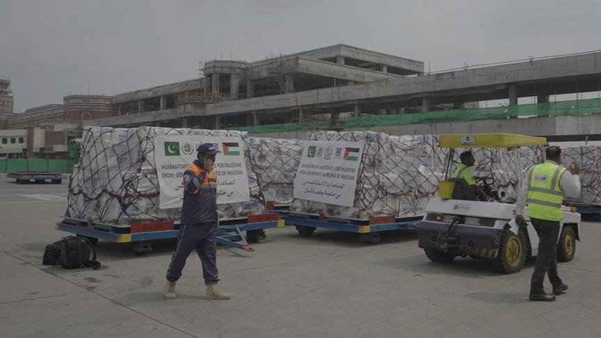  باكستان ترسل 100 طن من المساعدات الى غزة