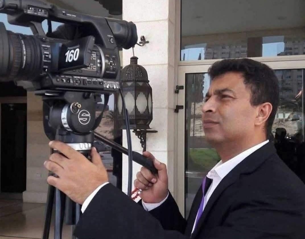 استشهاد مصور تلفزيون فلسطين الصحفي خالد المدهون برصاص الاحتلال شمال غزة