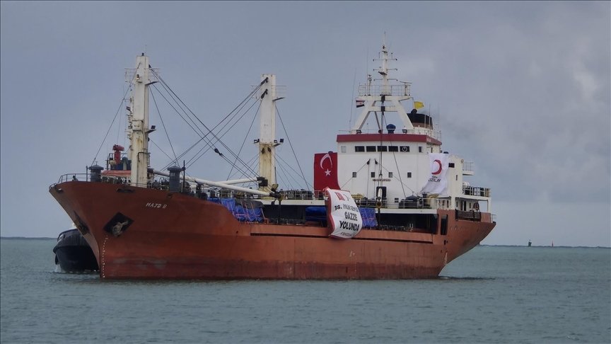  "سفينة الخير" التركية الـ 18 تحمل مساعدات لغزة تصل العريش