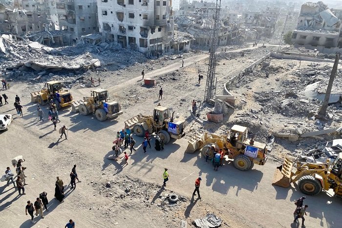  الهيئة العربية الدولية للإعمار وUNDP  يباشران أعمال إزالة الركام في قطاع غزة